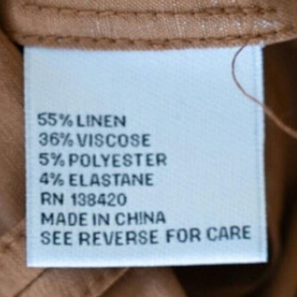 Per Se Italian Shimmer Linen Blouse Ladies Pre- Loved Size Ladies 8 - Picture 6 of 10